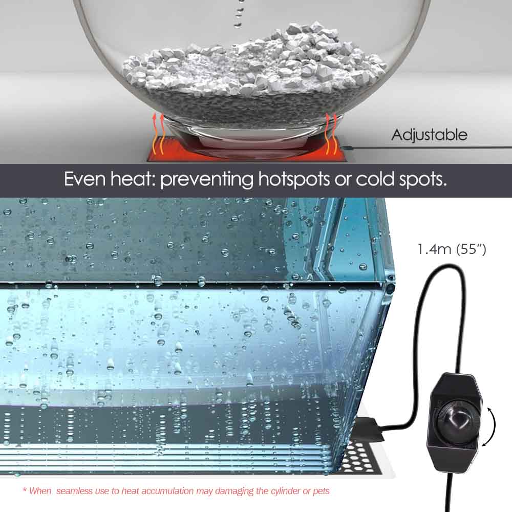 5/7/14/20W sürüngen isı Mat bi - Planted Aquarium Heater incelemesi ve fiyatı